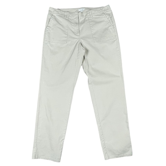 J. Jill Straight Leg Cotton/Linen Casual Travel Minimalist Coastal Pants - Sz 12 - Picture 1 of 15